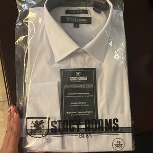 NWT white button up men’s shirt